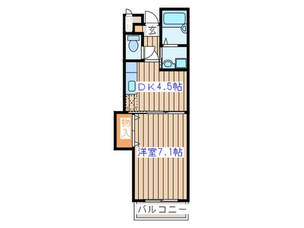 アンソレイエ・ロジュマンの物件間取画像